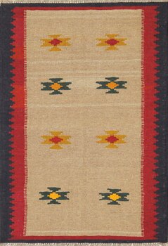 Kelim - Teppich aus Orient,  Schurwolle, Größe: 99x144cm Sonderpreis: € 112,-