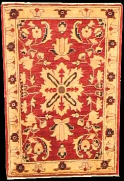 Ziegler-Chobi - Teppich aus Afghanistan ,  Ghazniwolle, Größe: 62x90cm Sonderpreis: € 119,-