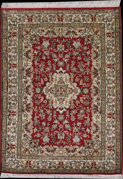 Kashmir-Seide - Teppich aus Kashmir,  Natur-Seide, Größe: 66x91cm Sonderpreis: € 352,-