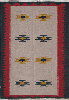 Kelim - Teppich aus Orient,  Schurwolle, Größe: 101x143cm Sonderpreis: € 114,-