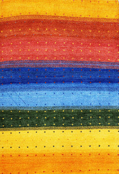 Gabbeh-Jumbo - Teppich aus Indien,  Schurwolle, Größe: 126x181cm Sonderpreis: € 240,-