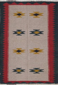 Kelim - Teppich aus Orient,  Schurwolle, Größe: 101x143cm Sonderpreis: € 114,-