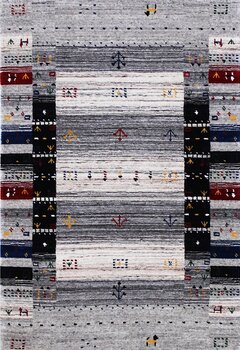 Gabbeh-Loom - Teppich aus Indien,  Schurwolle, Größe: 85x119cm Sonderpreis: € 212,-