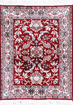 Kashmir-Seide - Teppich aus Kashmir,  Natur-Seide, Größe: 46x62cm Sonderpreis: € 209,-