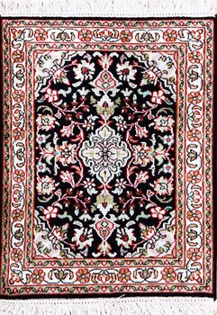Kashmir-Seide - Teppich aus Kashmir,  Natur-Seide, Größe: 49x63cm Sonderpreis: € 226,-