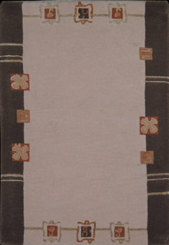 Benares - Teppich aus Tibet,  Schurwolle, Größe: 61x91cm Sonderpreis: € 50,-