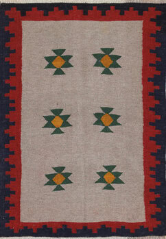 Kelim - Teppich aus Orient,  Schurwolle, Größe: 97x139cm Sonderpreis: € 106,-