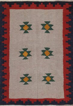 Kelim - Teppich aus Orient,  Schurwolle, Größe: 97x139cm Sonderpreis: € 106,-