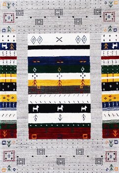 Gabbeh-Loom - Teppich aus Indien,  Schurwolle, Größe: 85x122cm Sonderpreis: € 217,-
