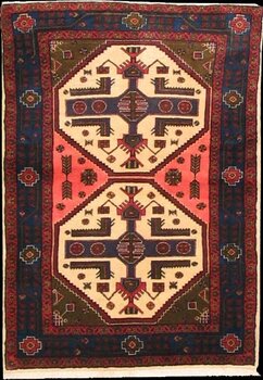 Hamadan - Teppich aus Orient,  Schurwolle, Größe: 99x140cm Sonderpreis: € 204,-