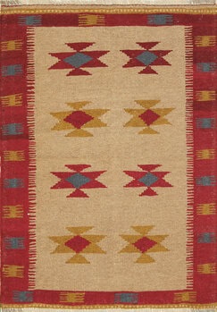 Kelim - Teppich aus Orient,  Schurwolle, Größe: 102x141cm Sonderpreis: € 113,-