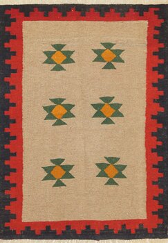 Kelim - Teppich aus Orient,  Schurwolle, Größe: 96x136cm Sonderpreis: € 103,-