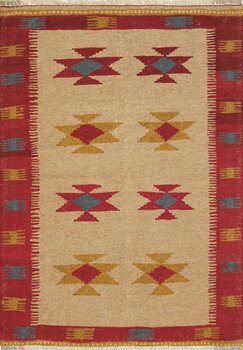 Kelim - Teppich aus Orient,  Schurwolle, Größe: 102x141cm Sonderpreis: € 113,-