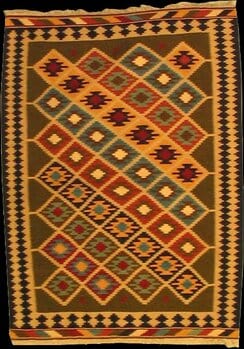 Kelim - Teppich aus Orient,  Schurwolle, Größe: 114x154cm Sonderpreis: € 175,-