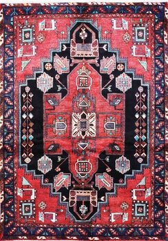 Hamadan - Teppich aus Orient,  Schurwolle, Größe: 137x197cm Sonderpreis: € 566,-