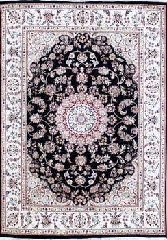 Nain - Teppich aus Indien,  Schafwolle/Seide, Größe: 150x208cm Sonderpreis: € 1.226,-