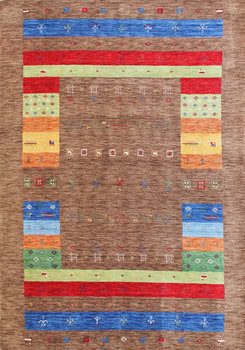 Gabbeh-Loribaff - Teppich aus Indien,  Schurwolle, Größe: 171x241cm Sonderpreis: € 864,-