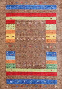 Gabbeh-Loribaff - Teppich aus Indien,  Schurwolle, Größe: 171x241cm Sonderpreis: € 864,-