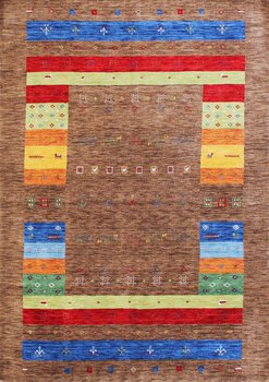 Gabbeh-Loribaff - Teppich aus Indien,  Schurwolle, Größe: 171x242cm Sonderpreis: € 868,-
