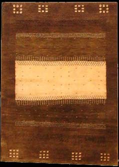 Gabbeh-Loribaff - Teppich aus Indien,  Schurwolle, Größe: 65x89cm Sonderpreis: € 73,-