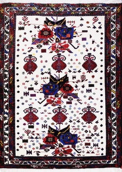 Afschar - Teppich aus Orient,  Schurwolle, Größe: 107x143cm Sonderpreis: € 321,-
