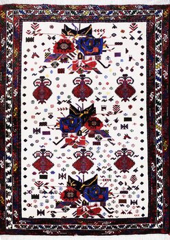 Afschar - Teppich aus Orient,  Schurwolle, Größe: 107x143cm Sonderpreis: € 321,-