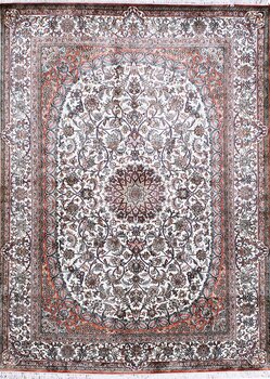 Kashmir-Seide - Teppich aus Kashmir,  Natur-Seide, Größe: 157x214cm Sonderpreis: € 2.463,-