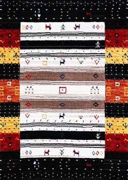 Gabbeh-Loom - Teppich aus Indien,  Schurwolle, Größe: 66x95cm Sonderpreis: € 131,-