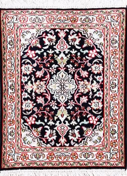 Kashmir-Seide - Teppich aus Kashmir,  Natur-Seide, Größe: 51x63cm Sonderpreis: € 236,-