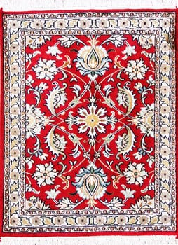 Kashmir-Seide - Teppich aus Kashmir,  Natur-Seide, Größe: 48x62cm Sonderpreis: € 218,-
