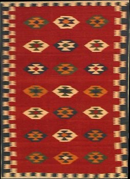 Kelim - Teppich aus Orient,  Schurwolle, Größe: 118x165cm Sonderpreis: € 195,-