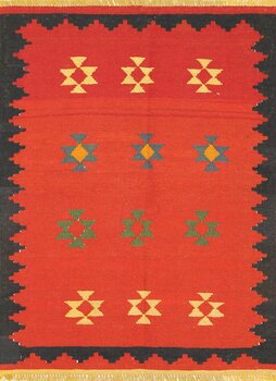 Kelim - Teppich aus Orient,  Schurwolle, Größe: 111x149cm Sonderpreis: € 131,-