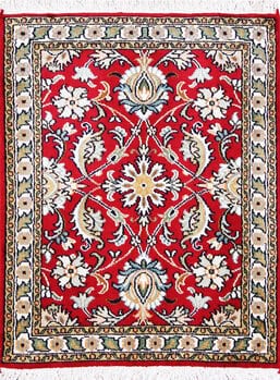 Kashmir-Seide - Teppich aus Kashmir,  Natur-Seide, Größe: 49x62cm Sonderpreis: € 223,-