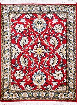 Kashmir-Seide - Teppich aus Kashmir,  Natur-Seide, Größe: 49x62cm Sonderpreis: € 223,-