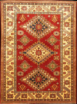 Kazak Exklusiv - Teppich aus Afghanistan ,  Ghazniwolle, Größe: 157x213cm Sonderpreis: € 1.217,-