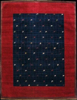 Gabbeh-Loribaff - Teppich aus Indien,  Neuseelandwolle, Größe: 197x255cm Sonderpreis: € 1.304,-