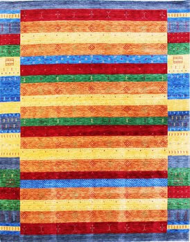 Gabbeh-Loom - Teppich aus Indien,  Schurwolle, Größe: 249x302cm Sonderpreis: € 1.577,-