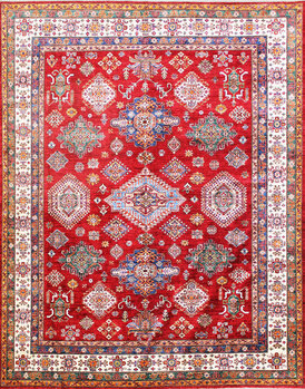 Kazak Exklusiv - Teppich aus Afghanistan ,  Ghazniwolle, Größe: 254x309cm Sonderpreis: € 3.083,-