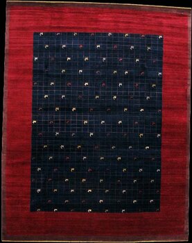 Gabbeh-Loribaff - Teppich aus Indien,  Neuseelandwolle, Größe: 246x311cm Sonderpreis: € 1.985,-