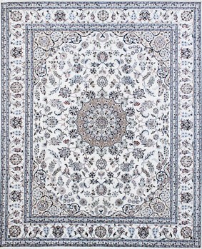 Nain - Teppich aus Indien,  Schafwolle/Seide, Größe: 248x308cm Sonderpreis: € 3.001,-