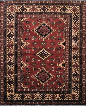 Kargai - Teppich aus Afghanistan ,  Schurwolle, Größe: 243x295cm Sonderpreis: € 1.879,-