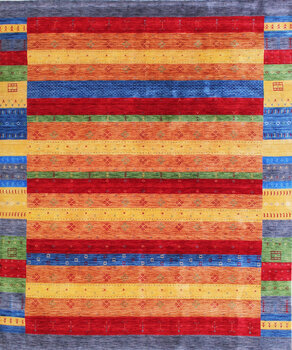 Gabbeh-Loribaff - Teppich aus Indien,  Schurwolle, Größe: 253x298cm Sonderpreis: € 1.581,-