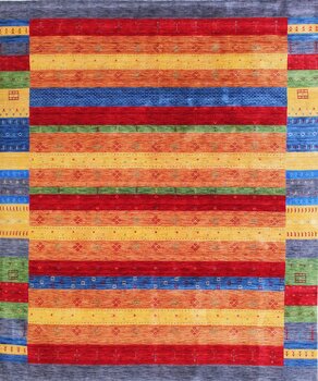 Gabbeh-Loribaff - Teppich aus Indien,  Schurwolle, Größe: 253x298cm Sonderpreis: € 1.581,-