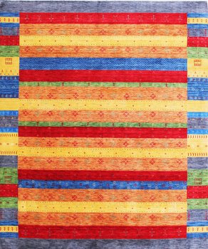 Gabbeh-Loribaff - Teppich aus Indien,  Schurwolle, Größe: 254x299cm Sonderpreis: € 1.593,-
