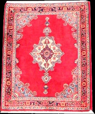 Keschan - Teppich aus Orient,  Schurwolle, Größe: 78x96cm Sonderpreis: € 212,-