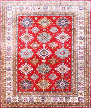 Kazak Exklusiv - Teppich aus Afghanistan ,  Ghazniwolle, Größe: 260x300cm Sonderpreis: € 3.064,-