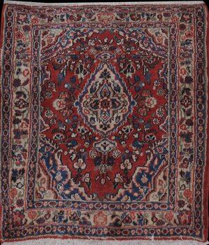 Hamadan - Teppich aus Orient,  Schurwolle, Größe: 81x91cm Sonderpreis: € 133,-