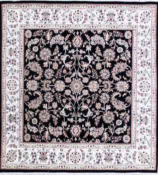 Nain - Teppich aus Indien,  Schafwolle/Seide, Größe: 178x184cm Sonderpreis: € 1.287,-