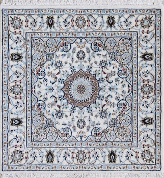 Nain - Teppich aus Indien,  Schafwolle/Seide, Größe: 91x93cm Sonderpreis: € 332,-