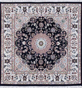 Nain - Teppich aus Indien,  Schafwolle/Seide, Größe: 98x100cm Sonderpreis: € 385,-
